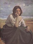 Moissonneuse tenant sa faucille (mk11), Jean Baptiste Camille  Corot
